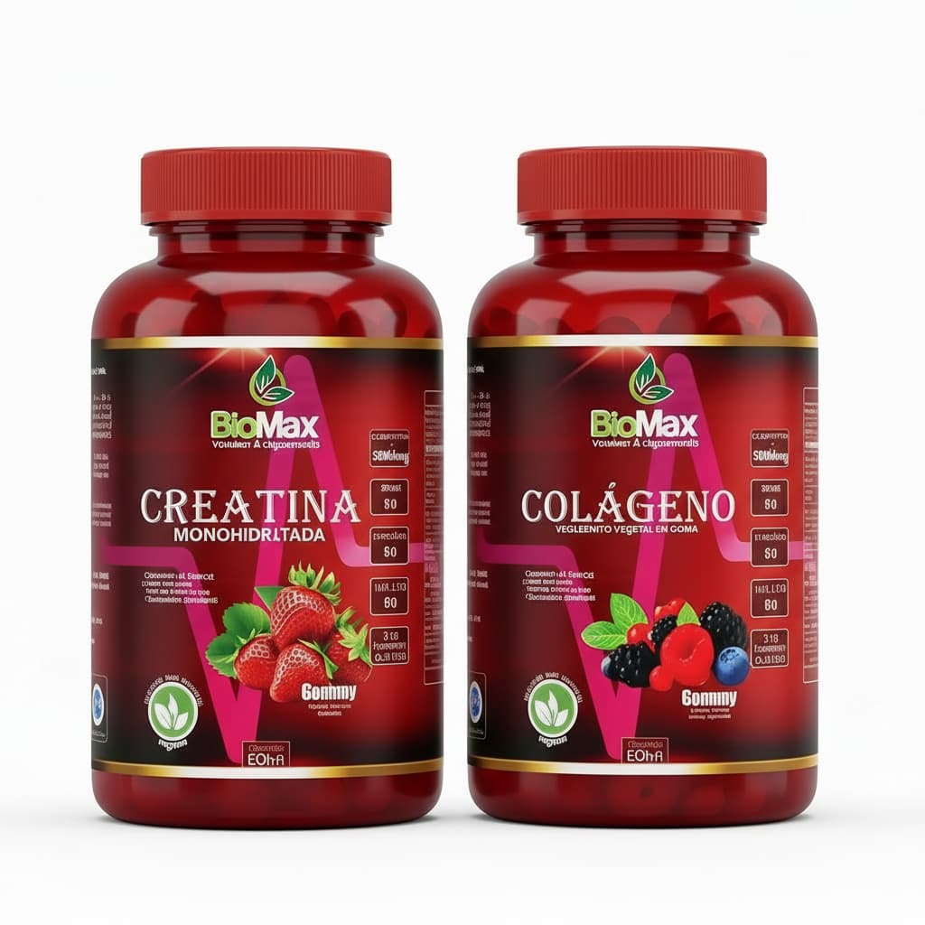 CREATINA + COLÁGENO TIPO 2 COM VITAMINAS GOMA 120UN
