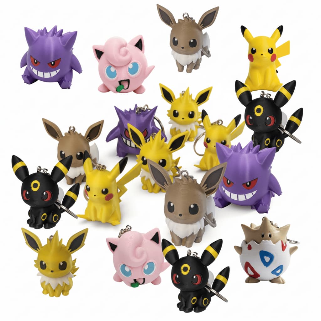 Chaveiro Pokémon Geek Anime Games – Kit ou Unidade (Modelos Variados)