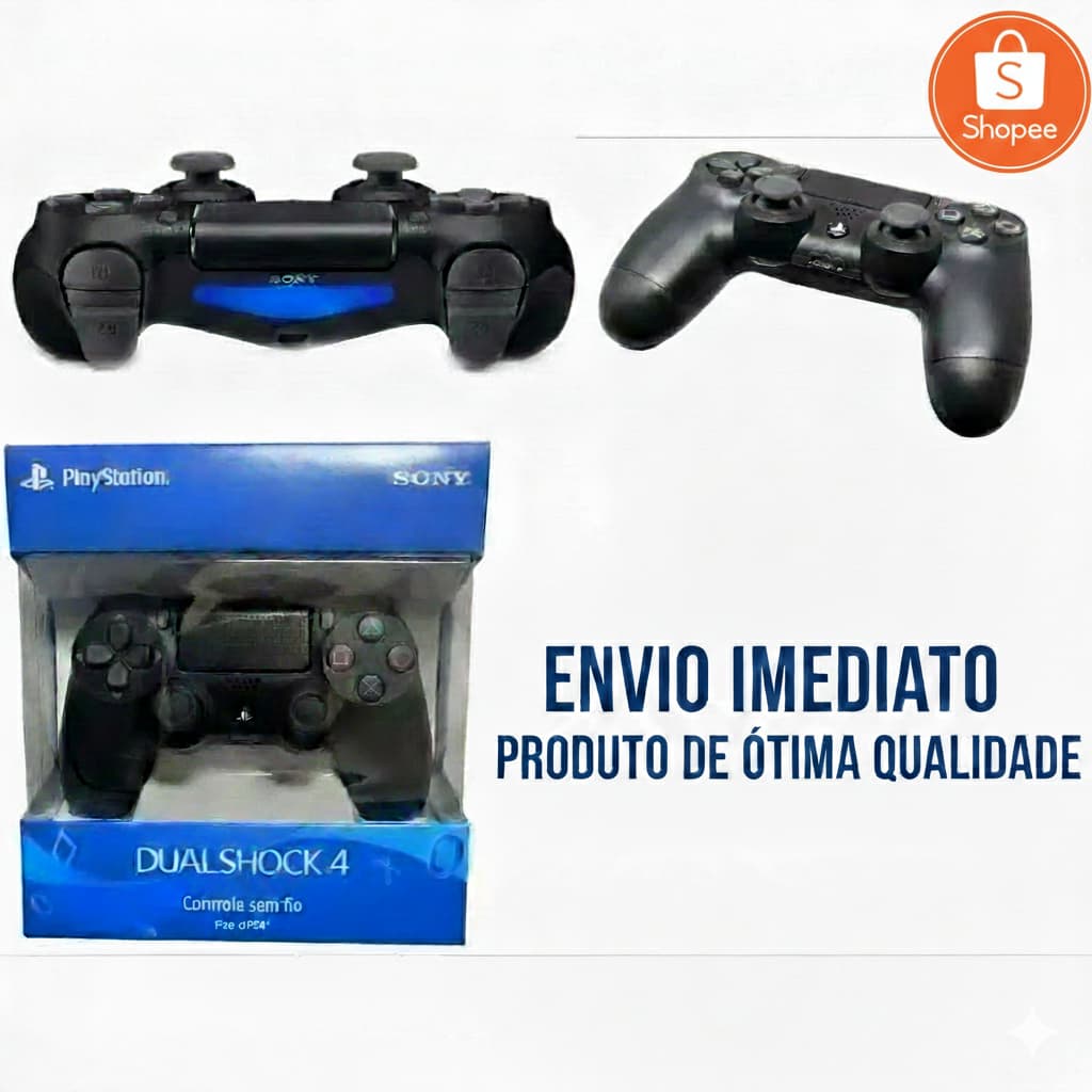 Controle ps4 Doubleshock 4 Com cabo Carregavel, Ótima qualidade