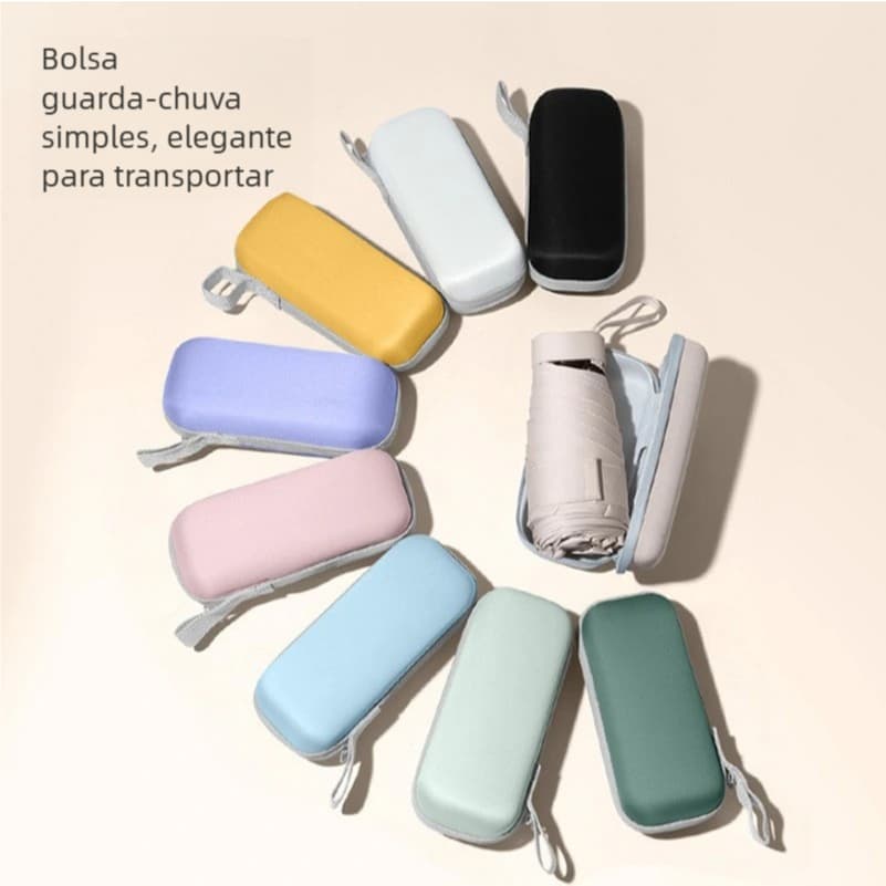 Guarda Chuva Praia Portátil Mini Cápsula 6-Bone UPF50+ MDL01