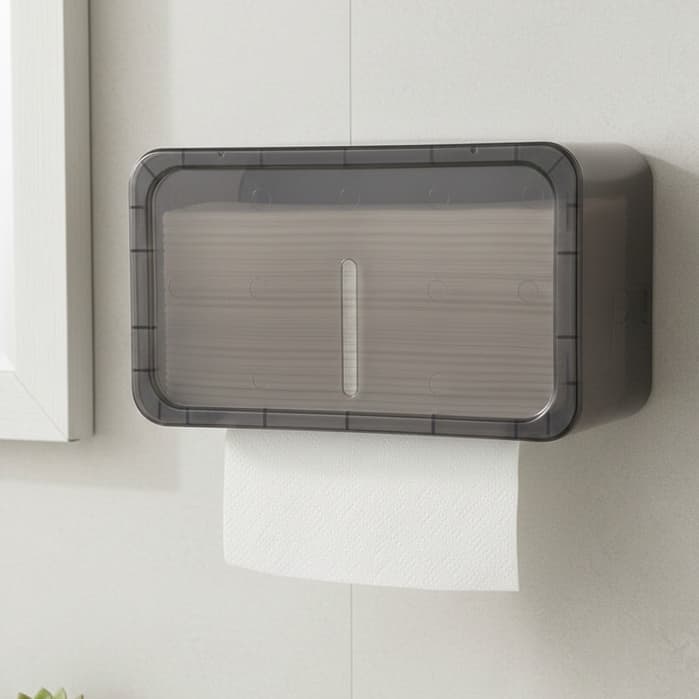 Dispenser Toalheiro de Parede Translucido Papel Interfolhas 
