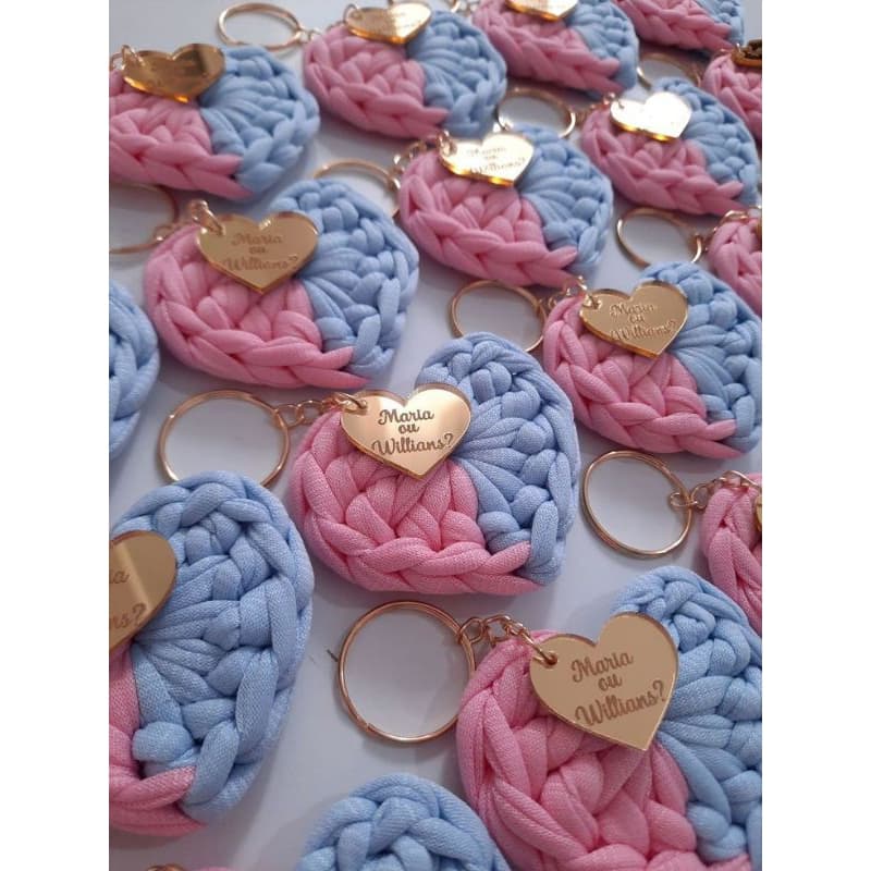 kits Chaveiro para chá revelação, com TAG personalizado, lembrancinhas personalizadas