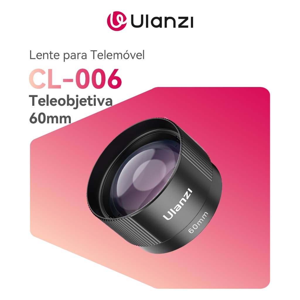 ULANZI CL-006 Lente Teleobjetiva 60mm para Celular – Telephoto 17mm para Smartphone