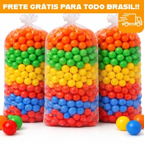Bolinhas Para Piscina De Bolinhas Infantil 300 Unidades Coloridas 76mm Pronta Entrega Envio Rápido