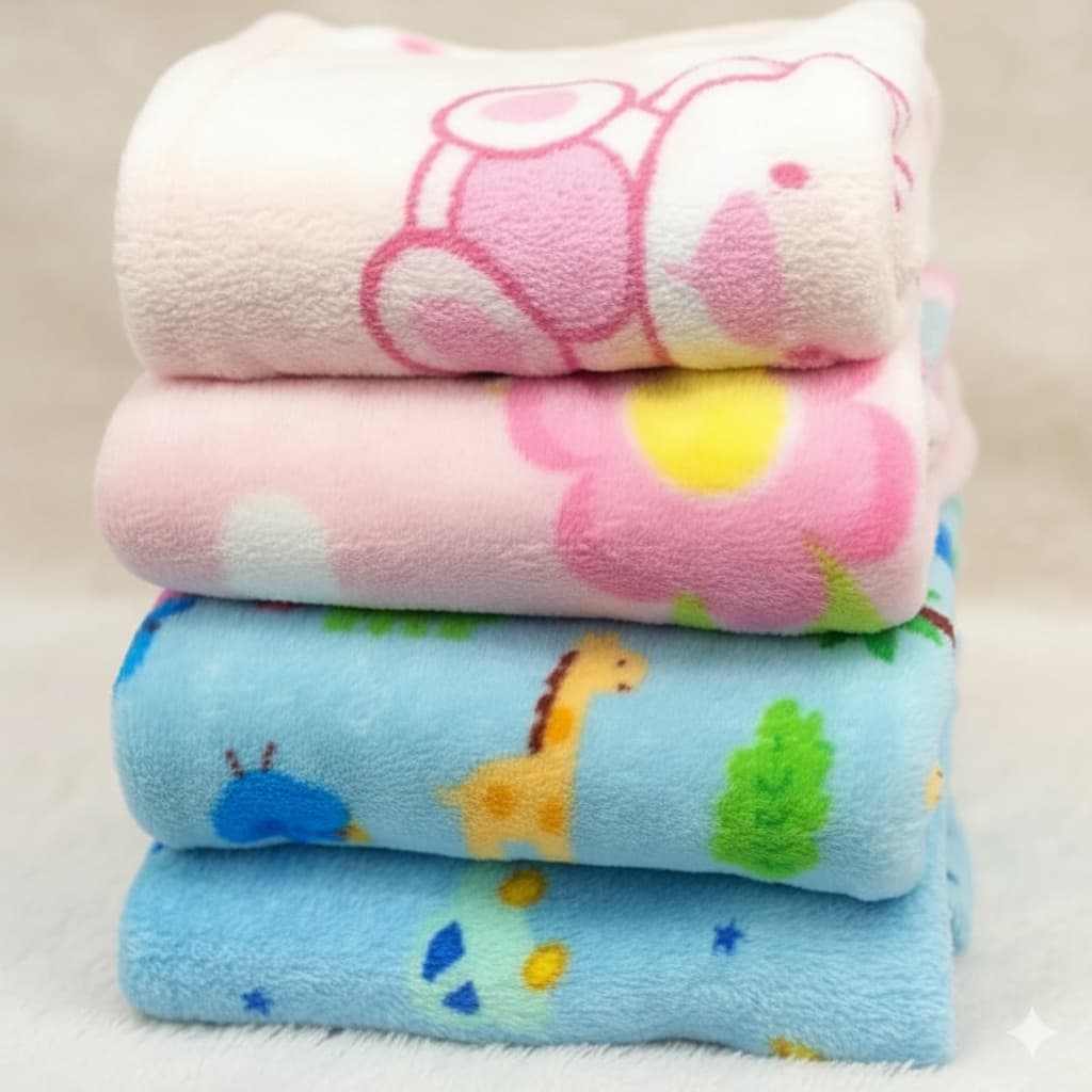 Manta De Bebê Cobertor Infantil  Microfibra Estampada Para saída Maternidade 1 MT x 90 Cm