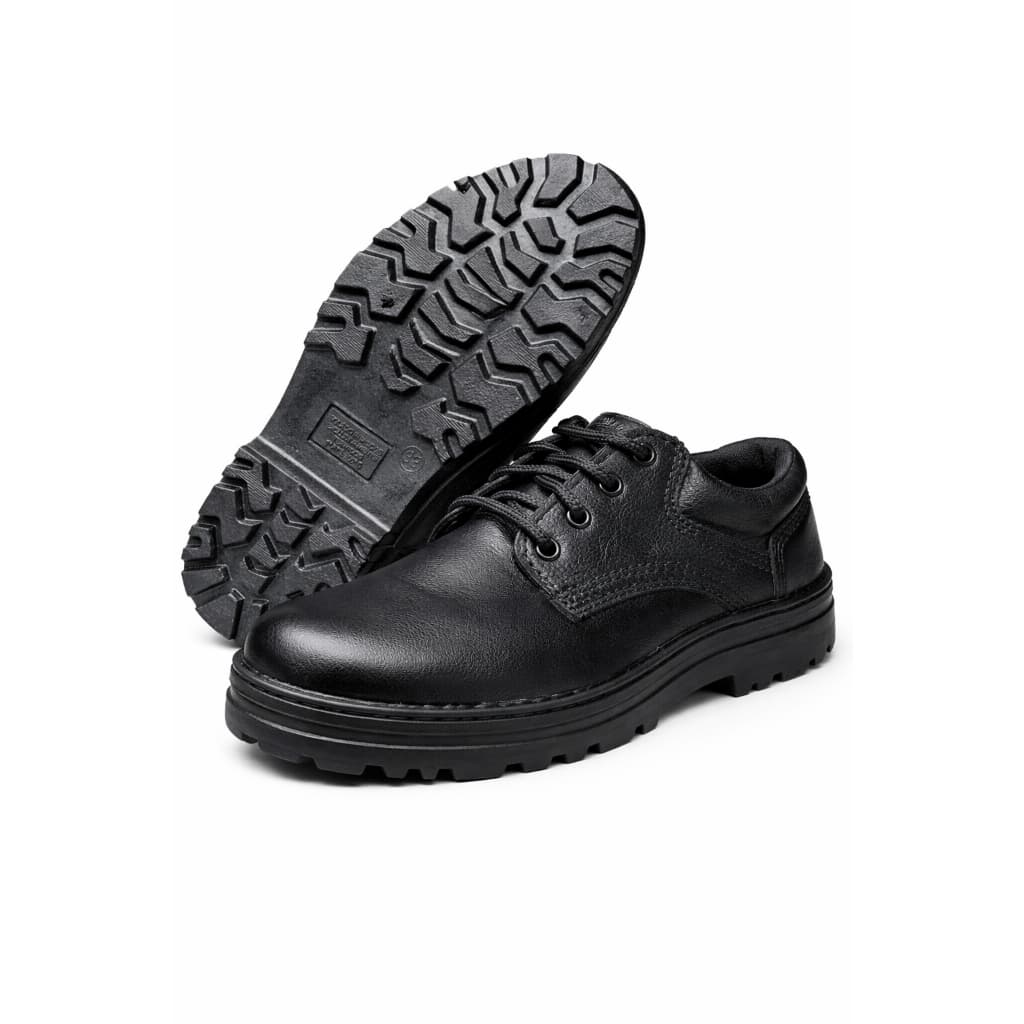 Sapato de Segurança em Couro com Bico de PVC Anti-Impacto | Resistência e Conforto no Trabalho
