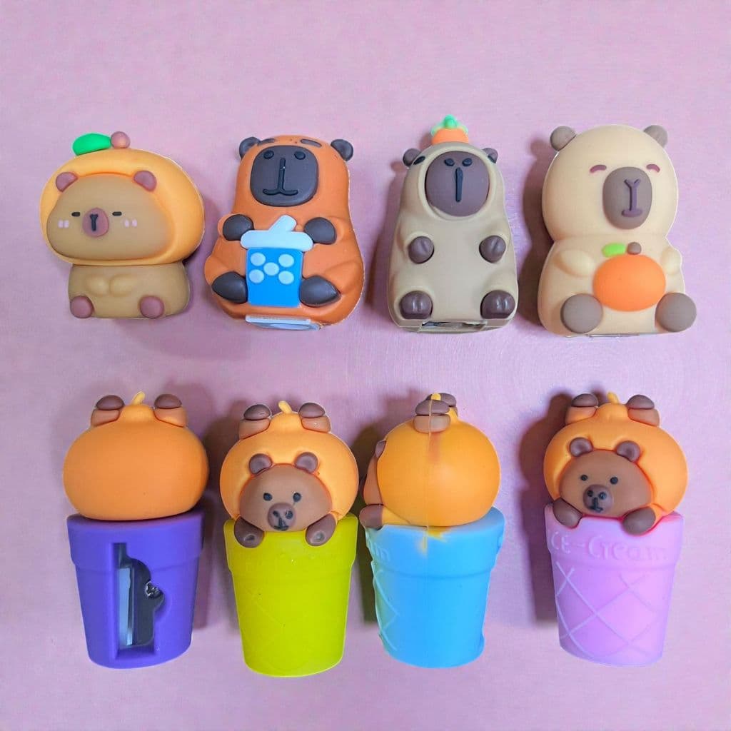 Apontador de Lapís Modelo Capivara - Papelaria Fofa - Kawaiii- Material Escolar