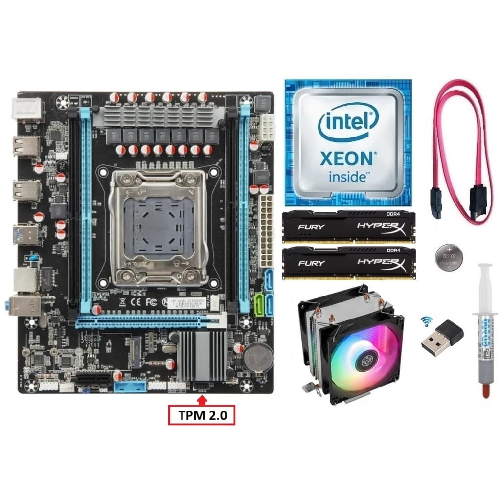 Kit Gamer X99 Xeon E5 2680 v3/ 8GB-16GB-32GB DDR4/ Cooler/ Wi-fi
