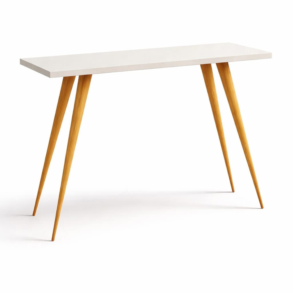 Mesa Aparador MDF Buffet Cantinho de Café Branco Pé Palito Apartamento Sala Moderno Luxuoso Utilidade Quarto