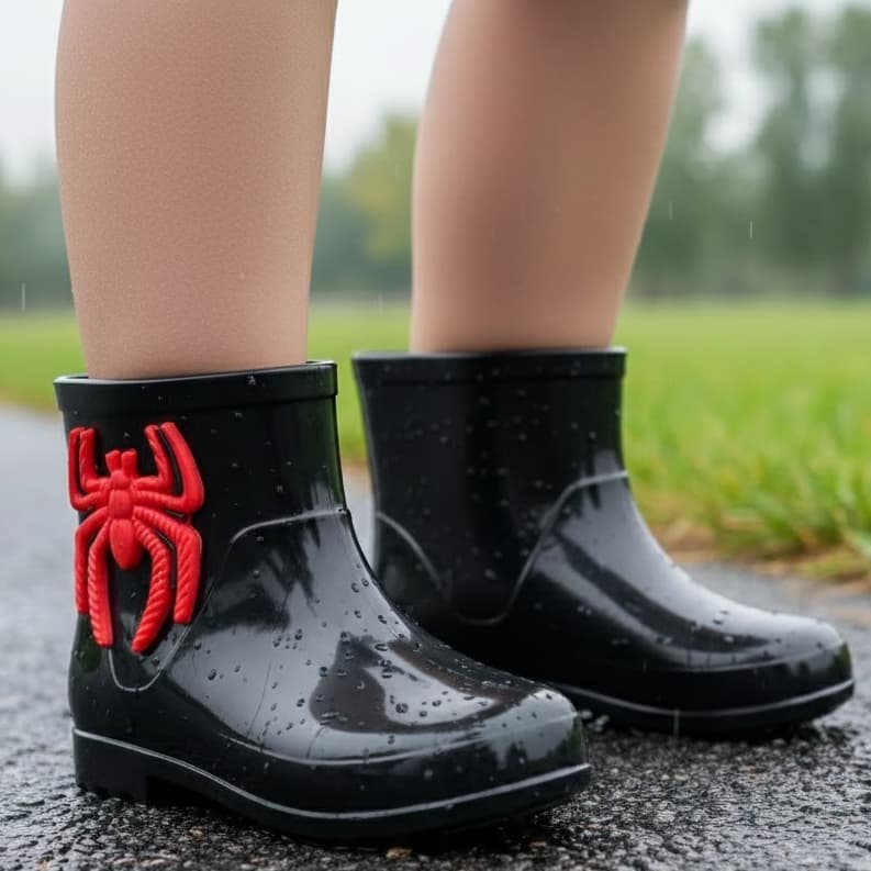 Bota Infantil Menino Galocha de Borracha Masculina Criança Leve Confortável Promoção