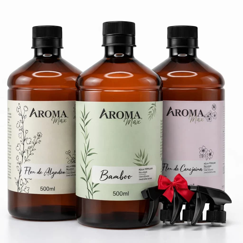 Kit 3 Água Perfumada Para Roupas 500ml Aroma Max Cheiro Duradouro Spray