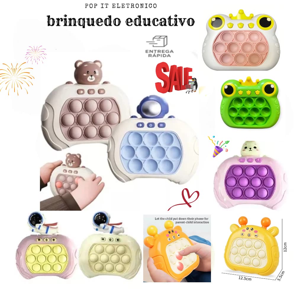 KIT 4/10/15/20 Fast Push Game POP IT Giro Brinquedo Game Anti Stress Ansiedade presente de festa-YEYSALE