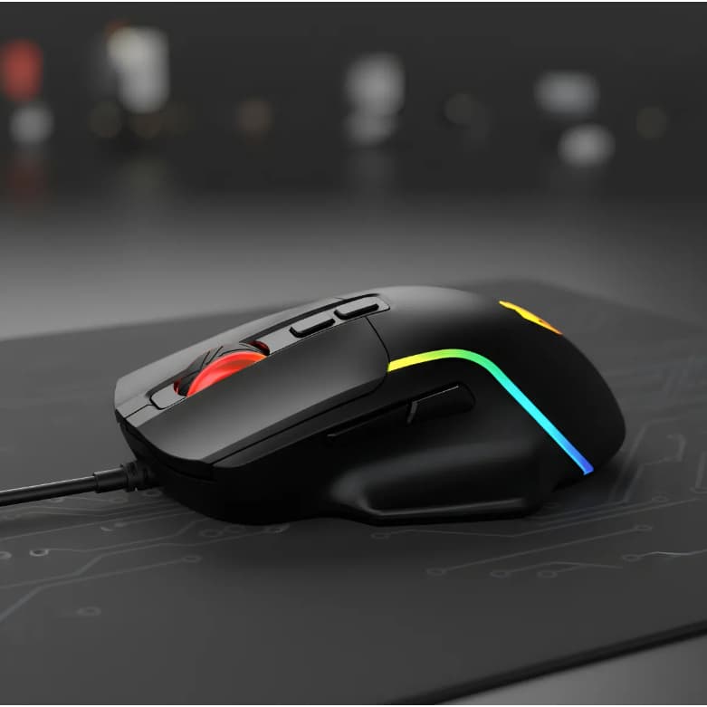 Mouse Gamer Prográmavel Evolut Rgb Eg118 Wing 12800 Dpi Fio Preto