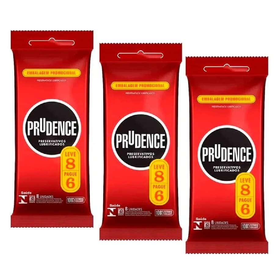 Preservativo Lubrificado Clássico 3 pacotes Prudence