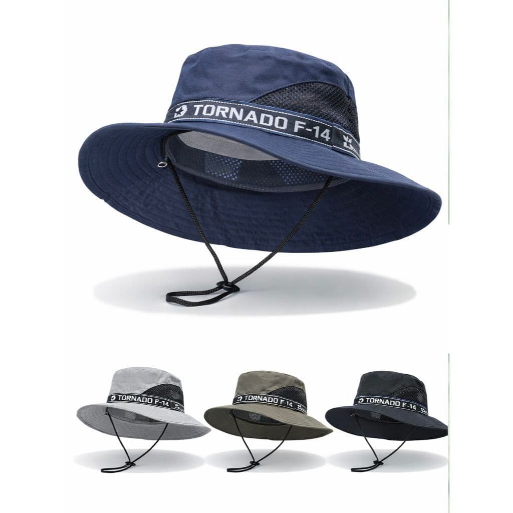 Chapéu Masculino Aba Larga para Trilha e Pesca Leve Respirável e Ajustável