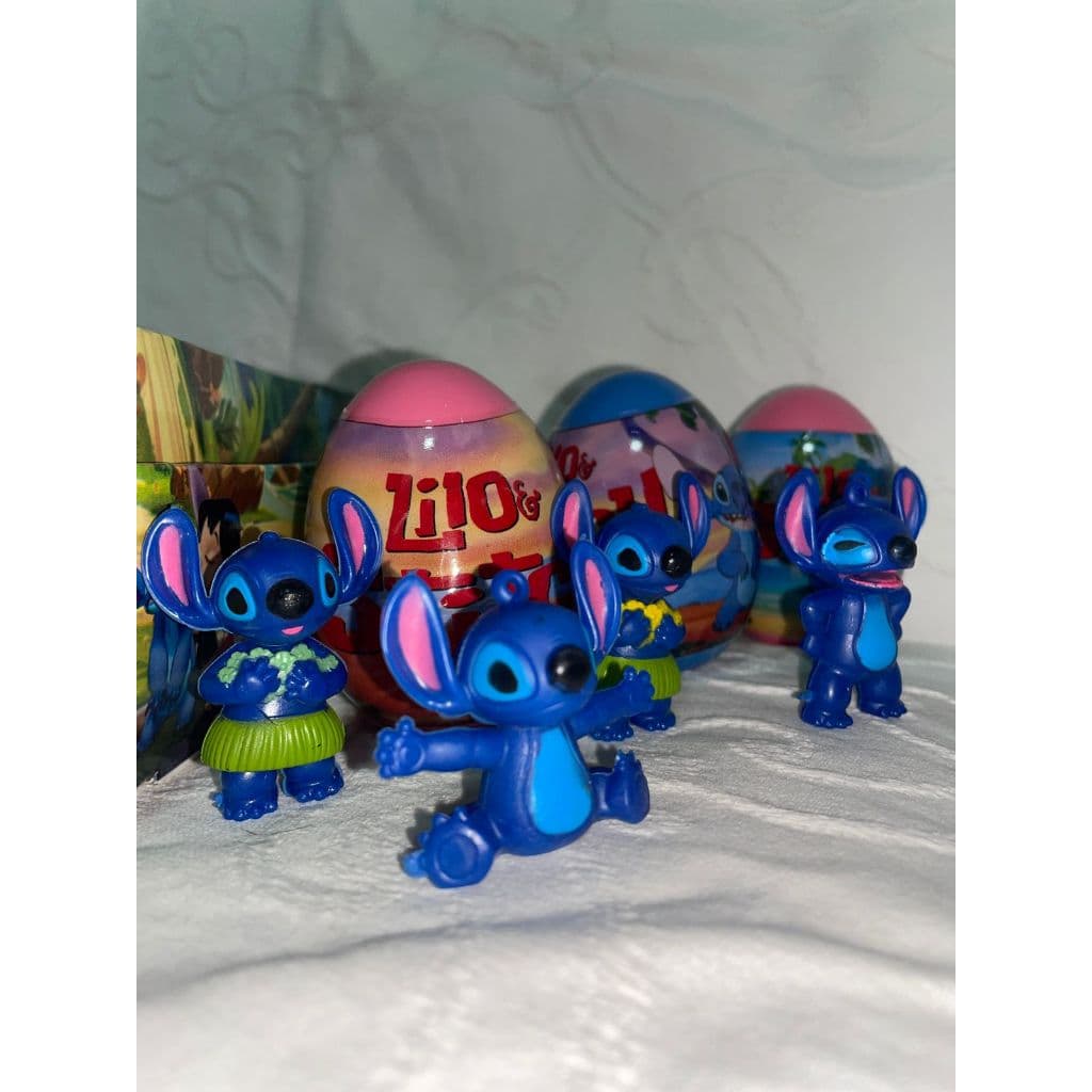 Kit 12 Ovos Surpresa Stitch Desenho Animado Filme Presente Brinquedos Infantil Unisex