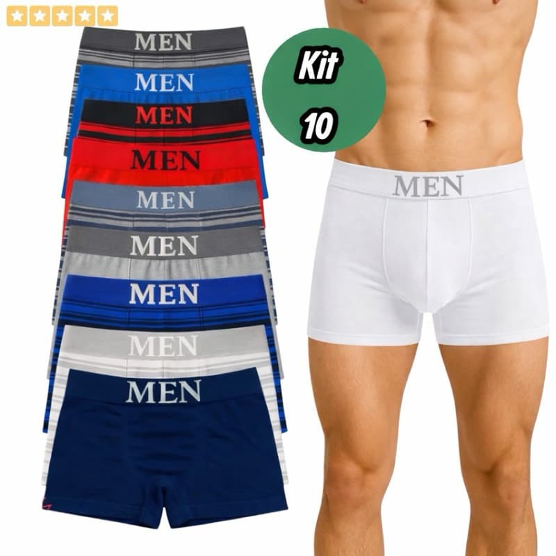 Kit Cueca Boxer Masculino Adulto Confortável MICROFIBRA