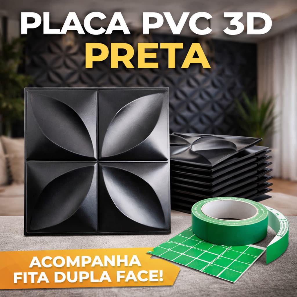 Placas PVC 3D Petala Premiun + Dupla Face Decoração Revestimento Parede Casa Sala Qiarto