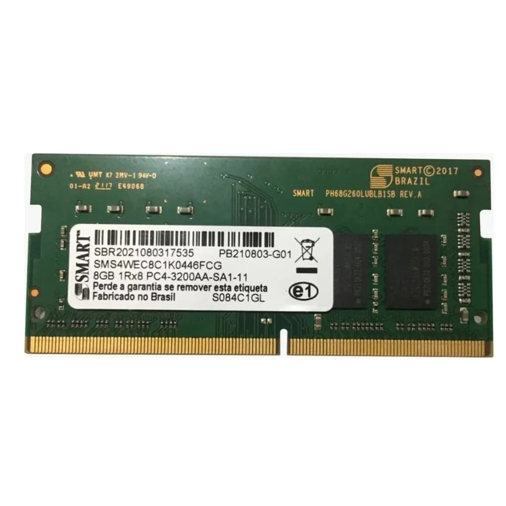 Memória RAM DDR4 8GB 2666MHz Notebook Smart