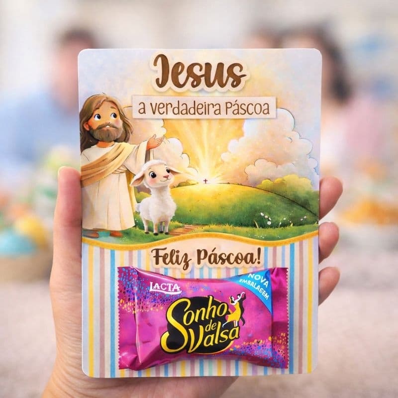 Cartão de Páscoa CARD PÁSCOA KIT COM 12 20 30 CARD BOMBOM (NÃO ACOMPANHA CHOCOLATE) PÁSCOA CRISTÃ