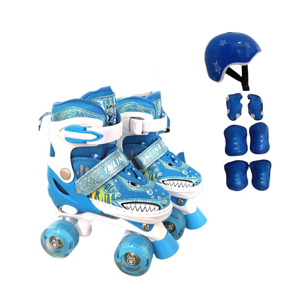 Patins infantil 4 rodinhas ledsor do prazo \kit DINO