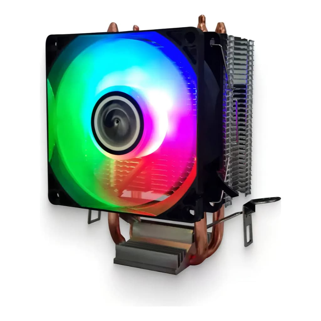 Cooler Gamer para Processador BrazilPC CL-SA90R - 2 Heatpipes de Cobre 100W + LED
