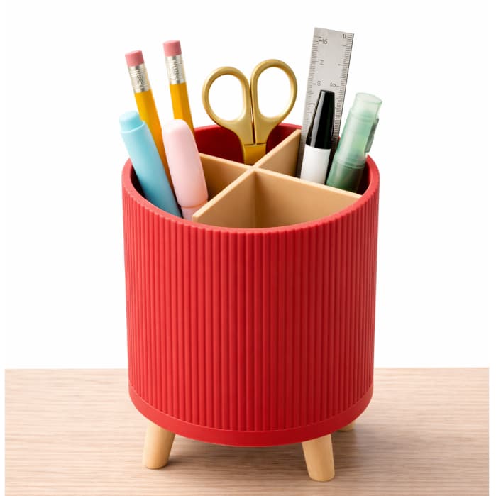 Porta Canetas Organizador de Mesa com 4 Divisórias