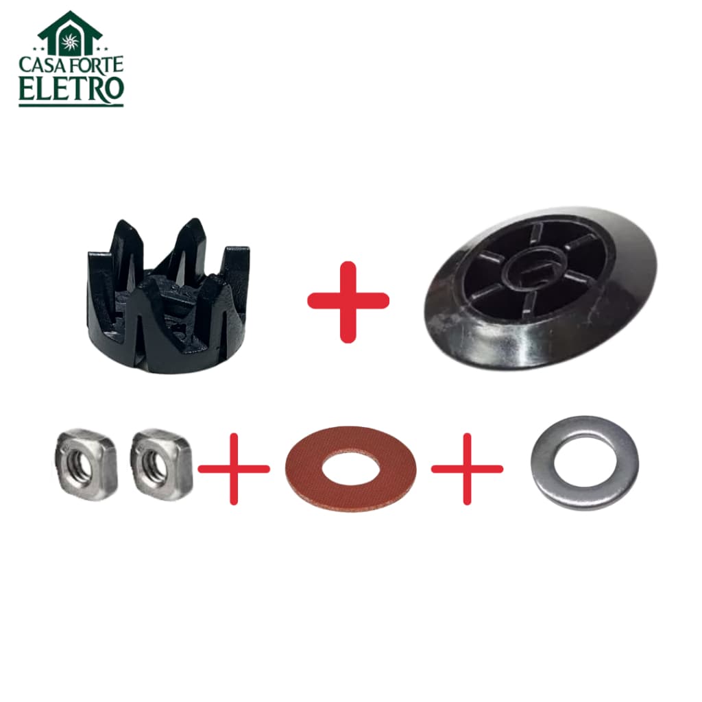 Kit Arraste Reforçado Copo + Motor + Arruelas Mondial L99 L850 L900 L1000 L1100 L1200