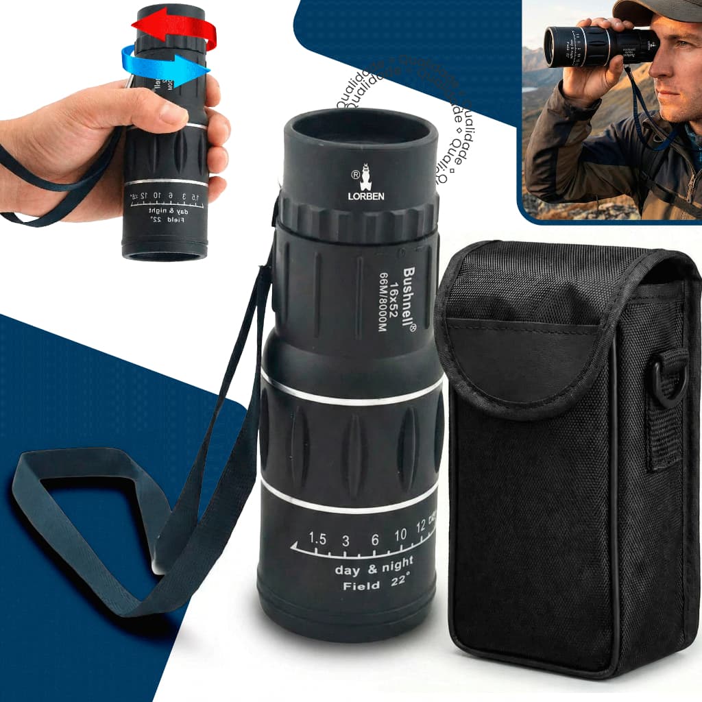 Monóculo 8km Profissional Luneta Tática C/aumento 16x Zoom N