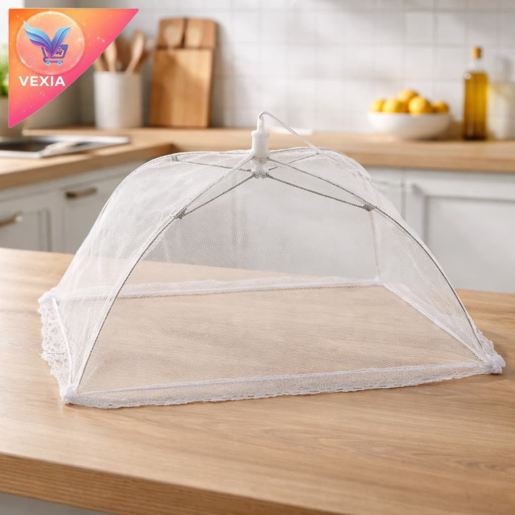 Kit 3 Telas Cobre Alimentos Anti Insetos Moscas Mosquiteiro Protetor Fruta Bolo Cobertura Retratil