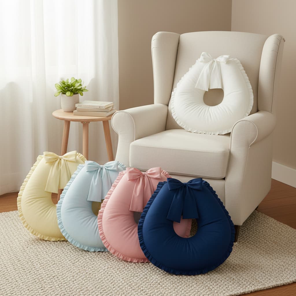 Almofada Amamentação Bebê Babado Extra Grande Para Gestantes