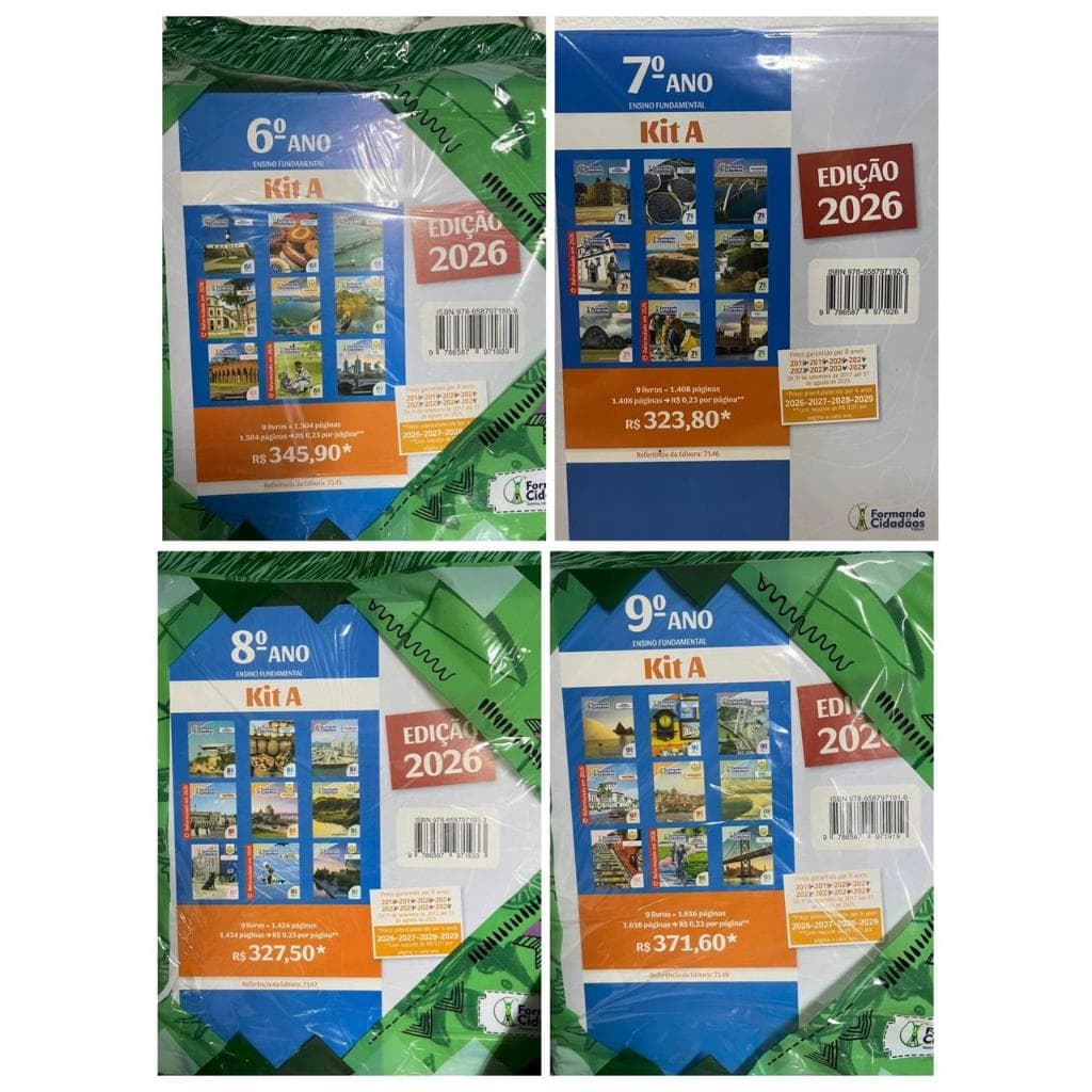 Formando Cidadãos - Ensino Fundamental II (6º ao 9º ano) Kit A 2026