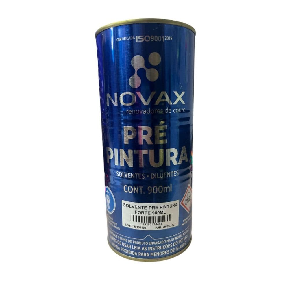 Solvente Pré Pintura 900ml - limpeza profunda para couro natural e sintético