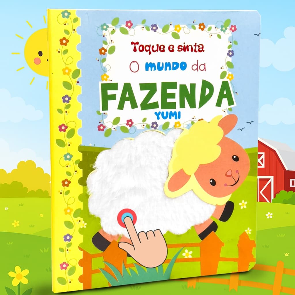 Livro Sensorial Bebê | Toque E Sinta O Mundo da Fazenda Texturas Para Crianças