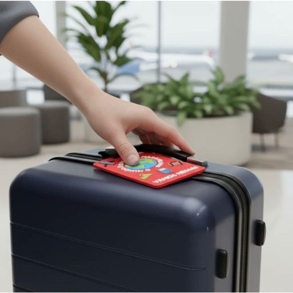 KIT 6 Etiquetas identificadoras para malas e mochilas.