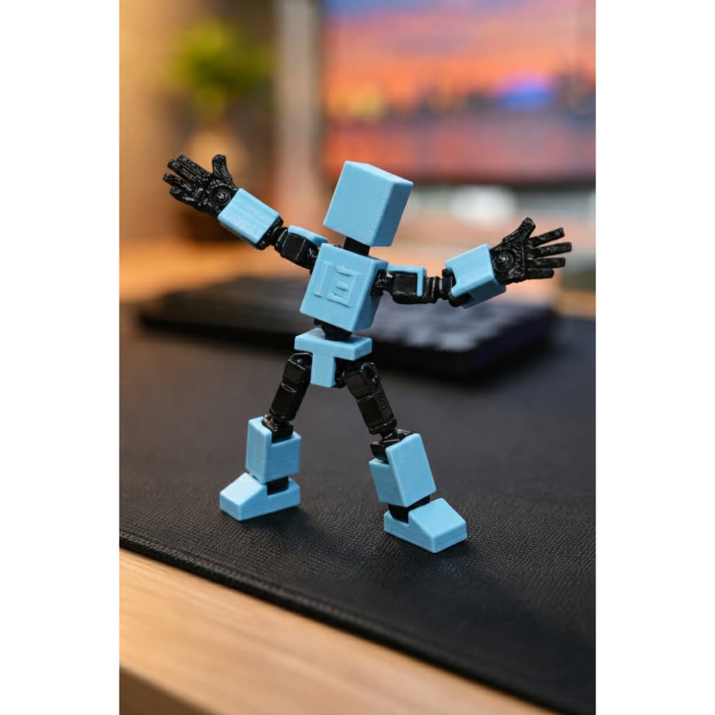 Mini Dummy 13 Articulado - Boneco Action Figure 3D com Acessórios