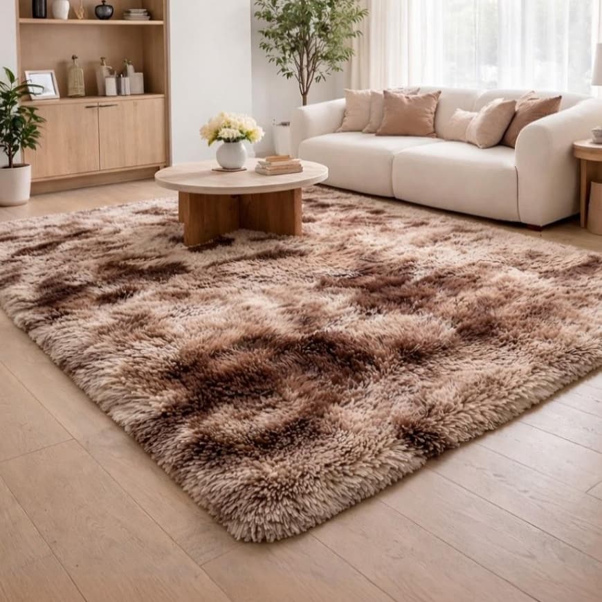 Tapete Sala 1,50x1,00 Peludo 5Cm De Altura Shaggy Promoção Antiderrapante