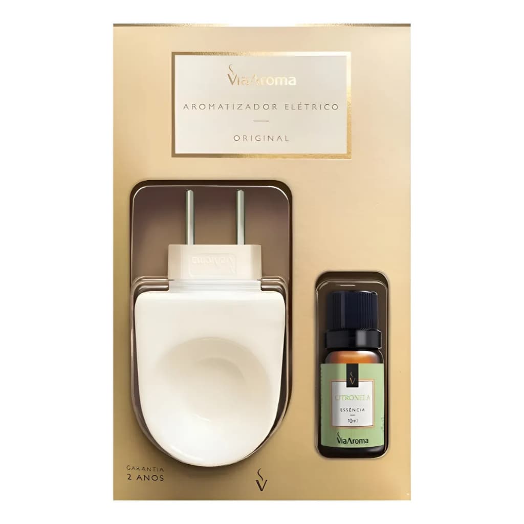 Aromatizador Standard E Porcelana Com Essência Via Aroma - Bamboo, Vanilla, Citronela E Lavanda