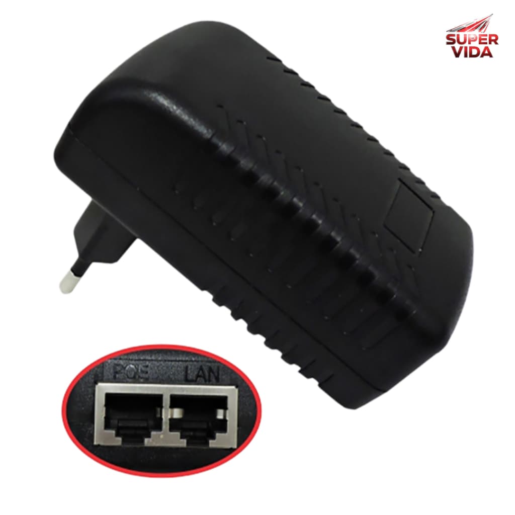 Fonte Poe Compacta para Câmeras IP e Acess Points-12V 1A,24V 1A, 48V 0.5A e 48V 1A
