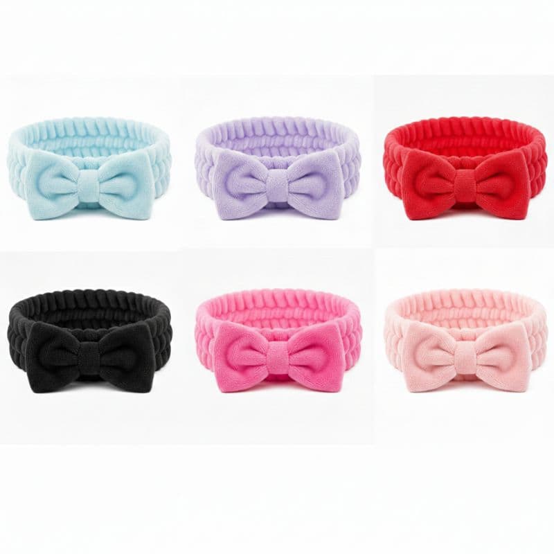 Faixa de Cabelo de Pelúcia Acessórios Maquiagem SkinCare Unissex