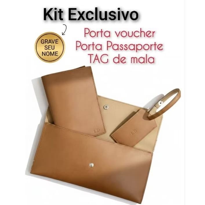 Kit Viagem Turismo Personalizado Passaporte Tag Voucher presente lembrança padrinho madrinha casamento