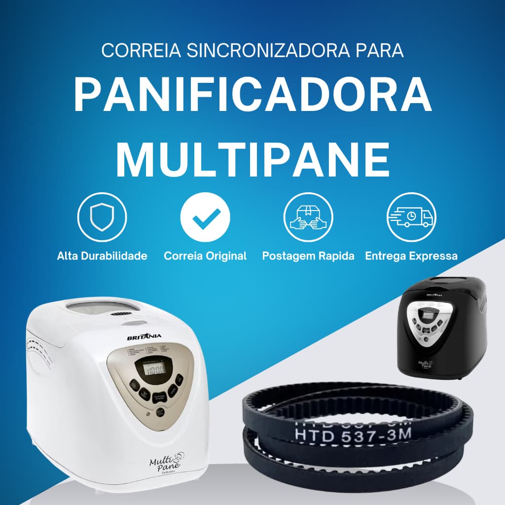 Correia Dentada para Panificadora Multipane - 537mm Modelo Original Qualidade Garantida!