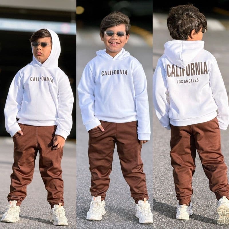 Conjunto Infantil Agasalho Moletom Flanelado Inverno Quentinho com capuz lançamento