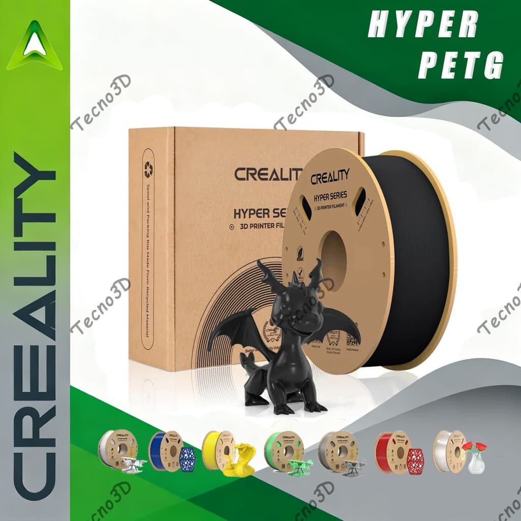 CREALITY | Filamento Hyper Petg 3d Oficial Premium 1,75mm 1kg 600mm/s Rapid
