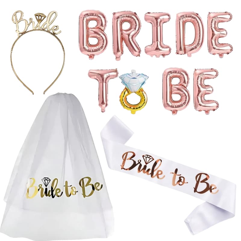 Despedida de Solteira Produtos para Festa Bride to Be Escolha seu Item Véu, Faixa, Balão e Tiara Noiva Chá de Lingerie