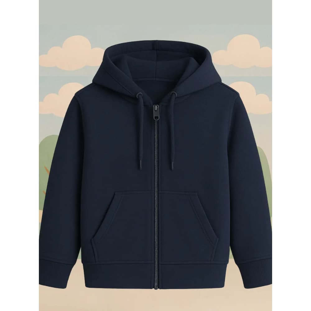 Blusão de Moletom Jaqueta Ziper Capuz e Bolso Unissex Infantil Juvenil Abrigo Voltas as Aulas 2026