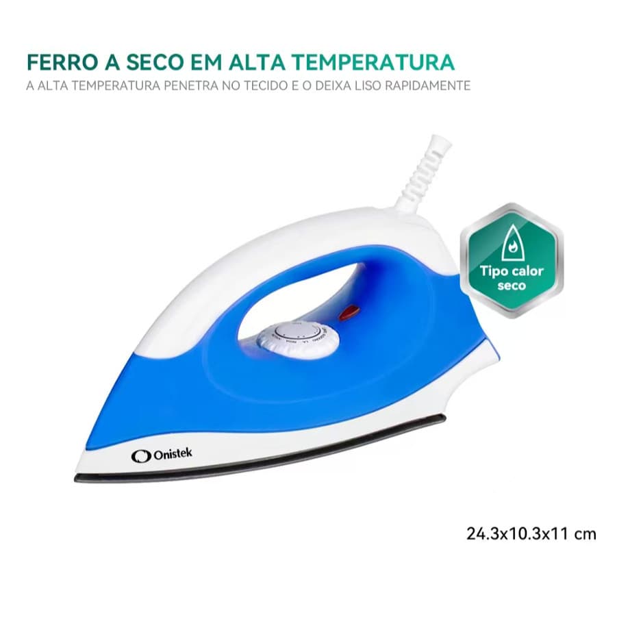 Ferro Passar Roupa a Vapor e Seco Bivolt 127V 220V
