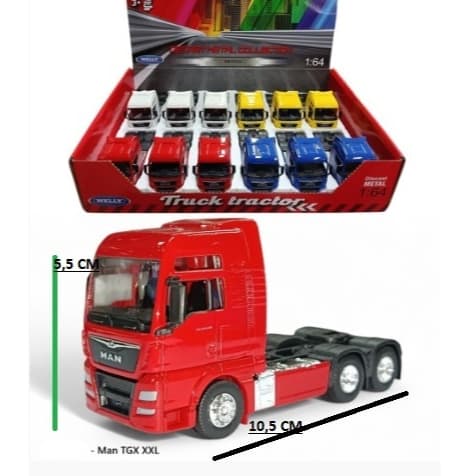Miniatura  caminhão MAN TGX XXL Welly 1:64 Metal