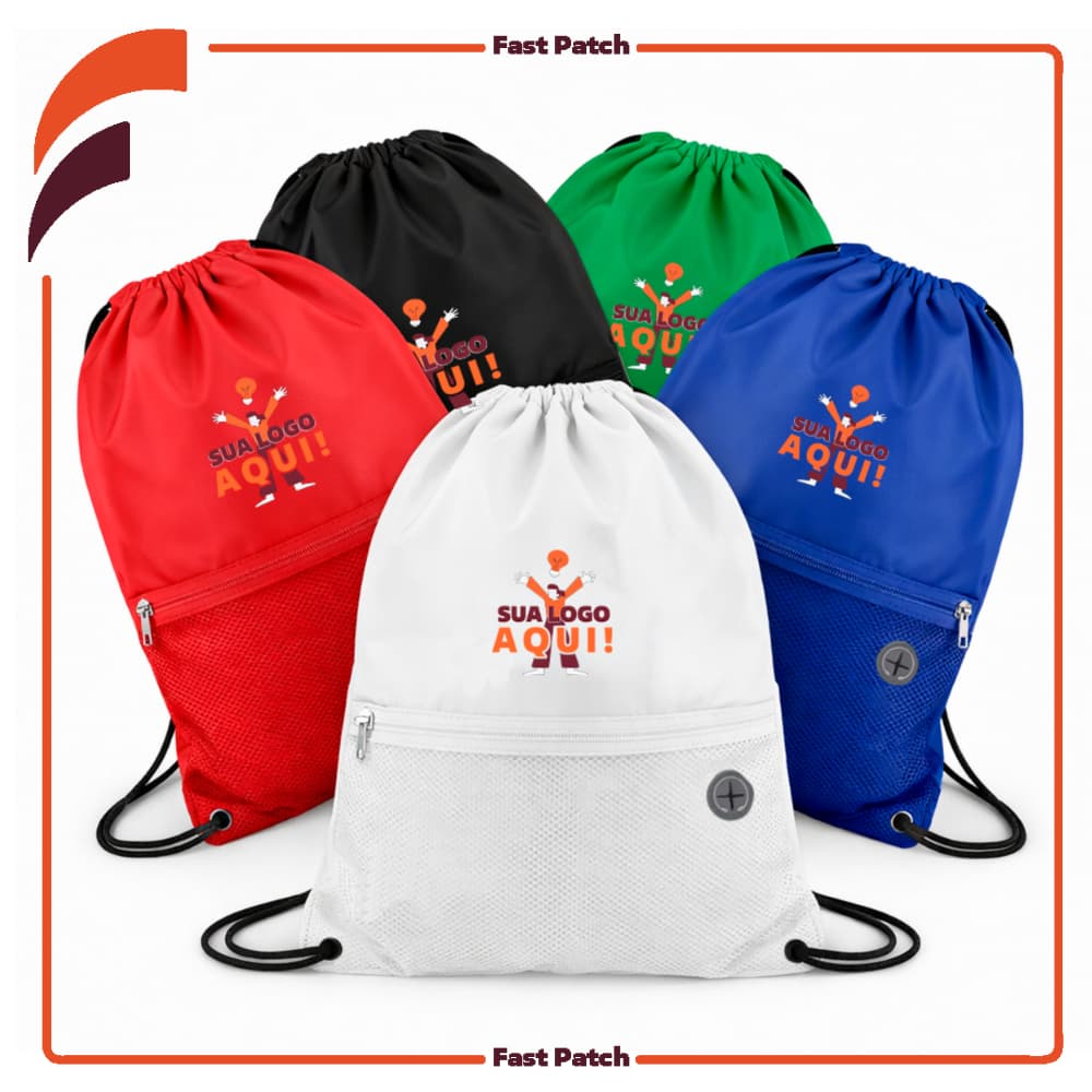 Mochila Sacola Bag Bolsa Personalizada Esportiva Masculina Feminina Impermeável Poliéster