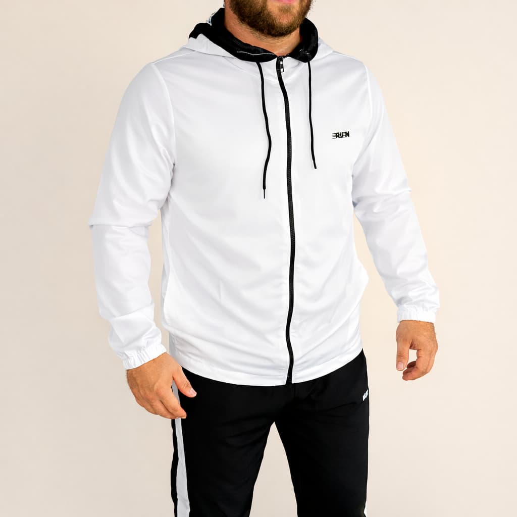 Jaqueta Corta Vento Impermeável UV+ Gola Corrida Academia Moto Bicicleta/Blusa de Frio + KIT